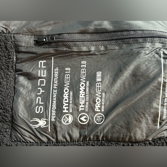 Spyder Mens Black Puffer Jacket - Picture 14 of 14